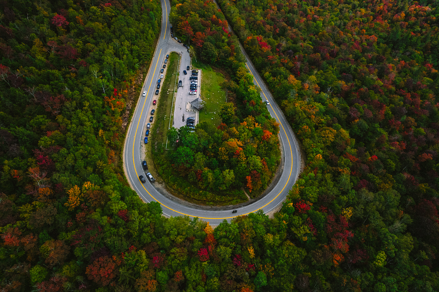 Hancock Overlook hairpin road, New Hampshire